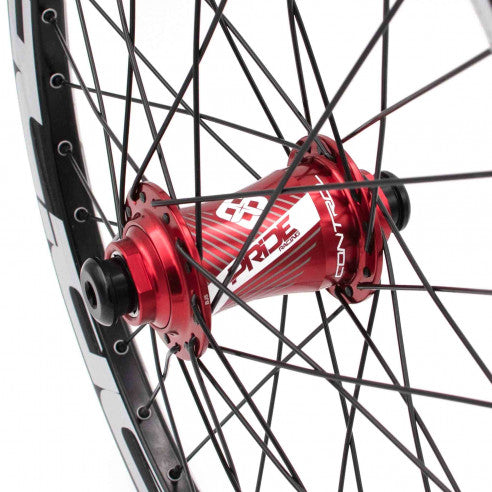 Pyöräpari PRIDE 20" (406mm) Control V1 Disc Akselit 20/10mm Punainen