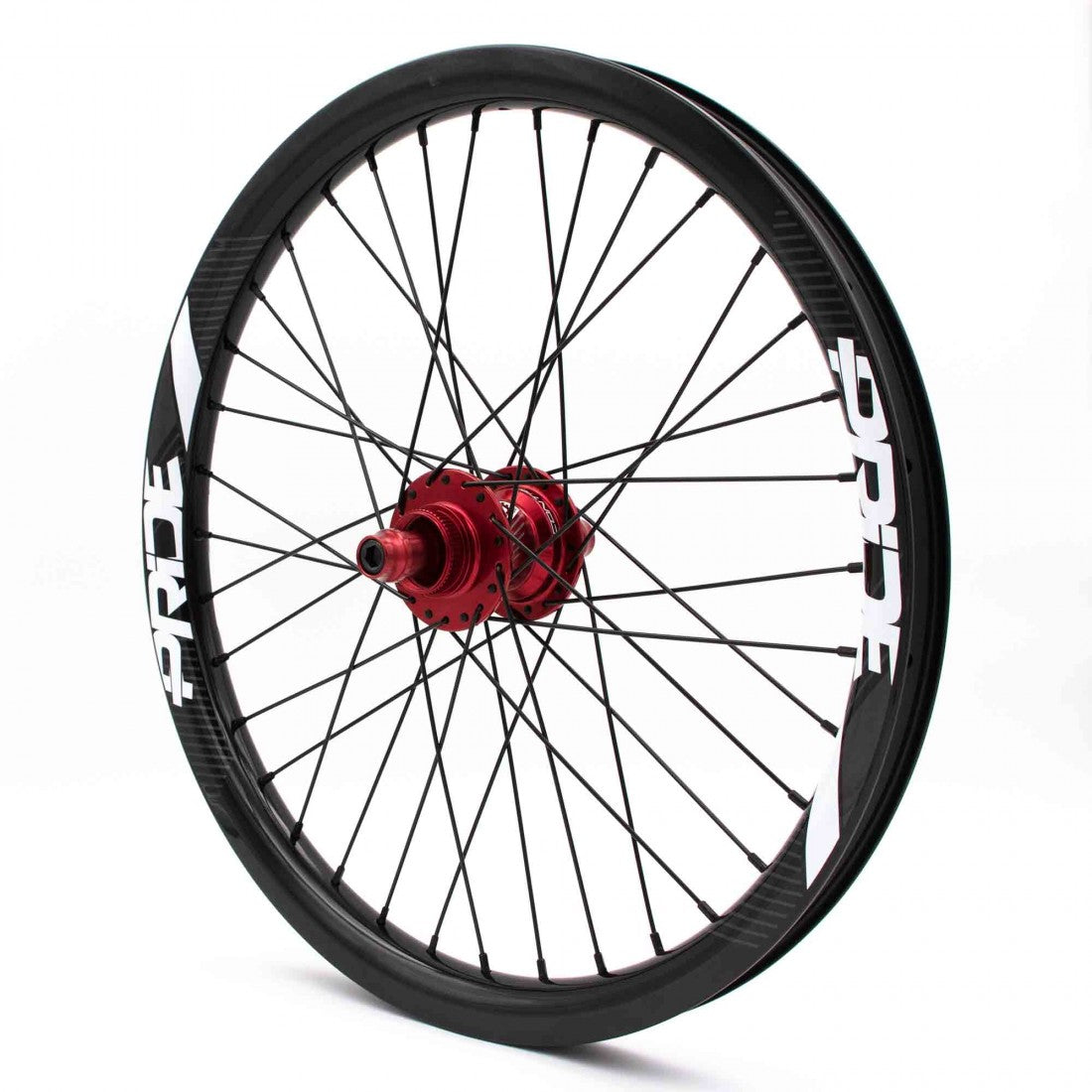 PRIDE 20" (406 mm) Hiilikuitu Gravity Gloss Disc Pride Control Akselit 20/10 mm Punainen Pyöräpari