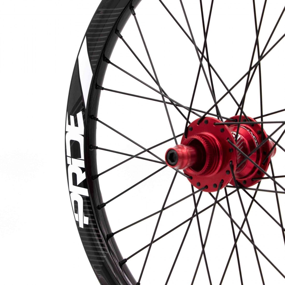 PRIDE 20" (406 mm) Hiilikuitu Gravity Gloss Disc Pride Control Akselit 20/10 mm Punainen Pyöräpari