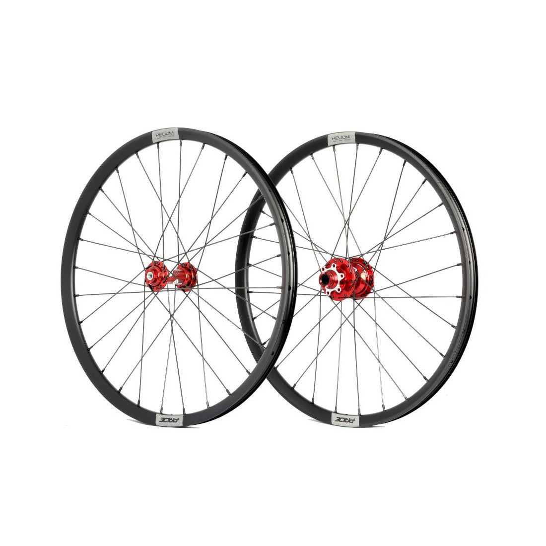 PRIDE 20" (451mm) Control V2 Disc Helium M21 -pyöräpari, akselit 10/15mm, punainen