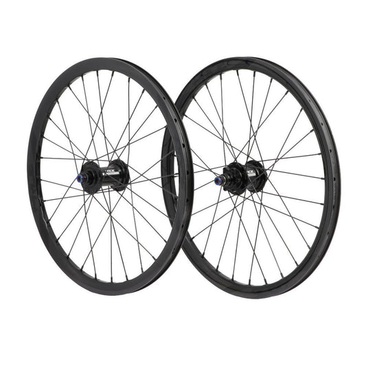 PRIDE 20" (451mm) Hiili Wave Gloss Black Fusion Disc -pyöräpari Akselit 10/10mm Musta