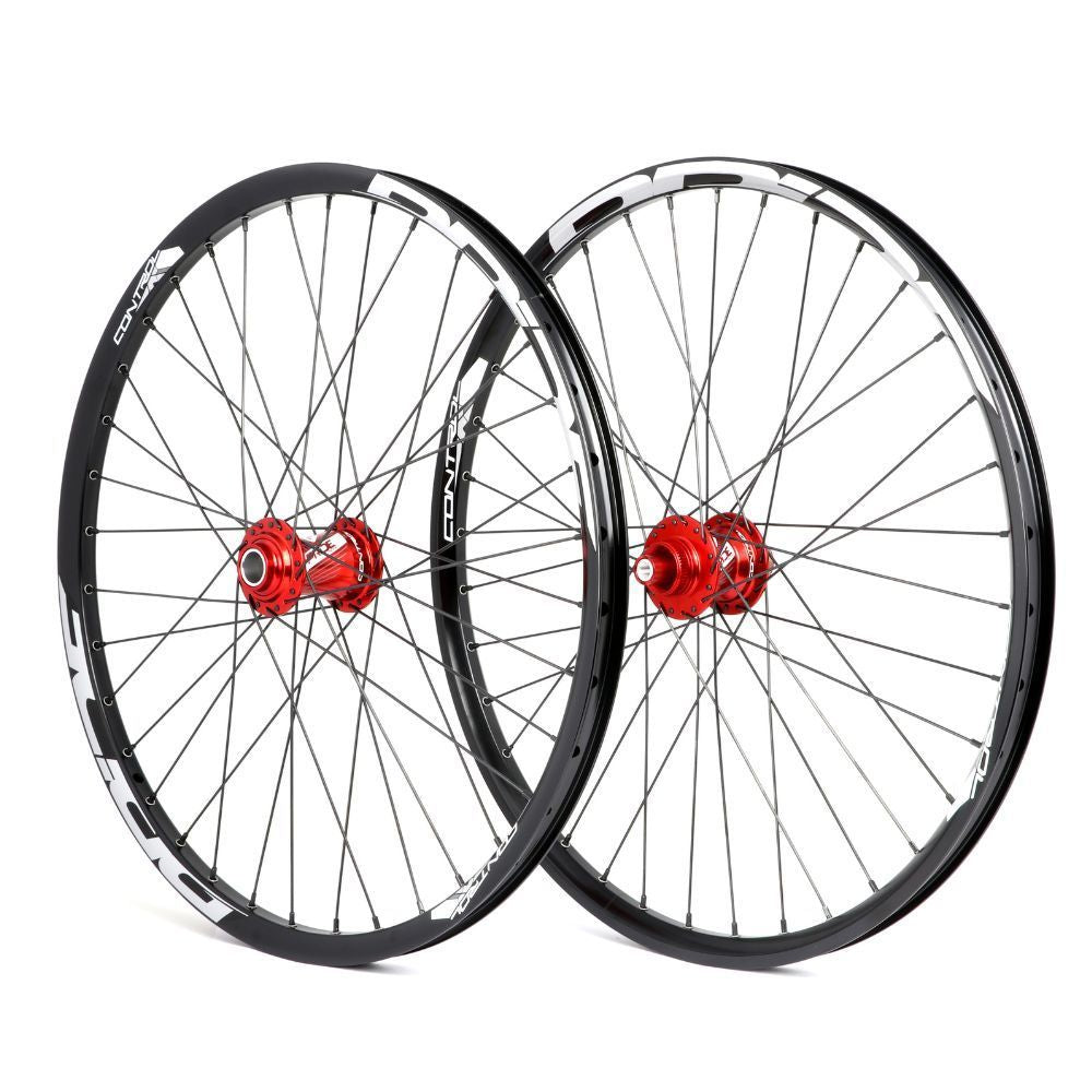 PRIDE 24" (507mm) Control V2 Disc Axes 20/15mm -pyöräpari Punainen