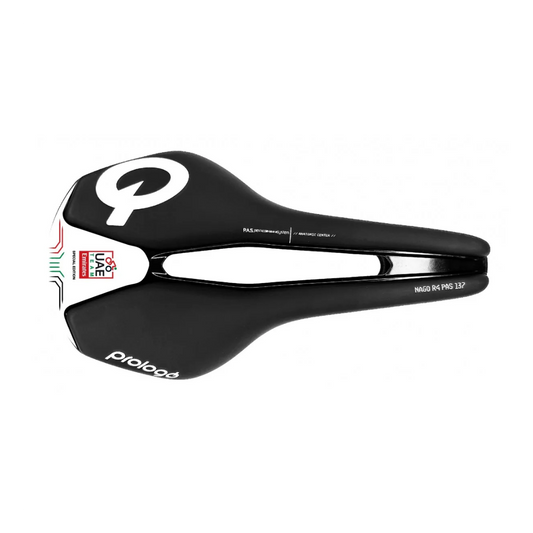 PROLOGO NAGO R4 PAS 137mm Satula Nack Rails Musta/Valkoinen UAE