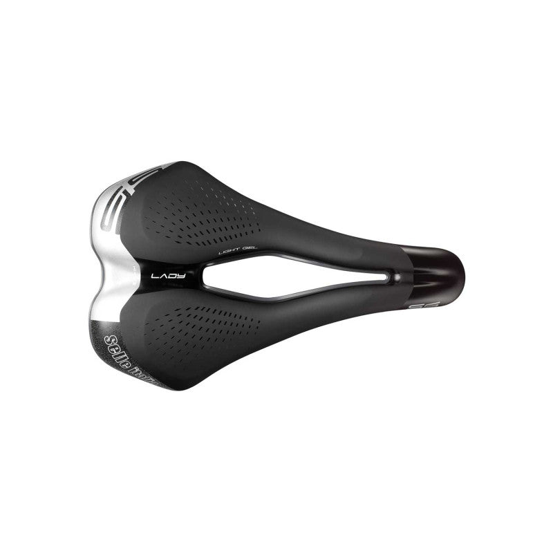 SELLE ITALIA S 5 LADY SUPERFLOW L -naisten satula, Fec-kiskot, musta