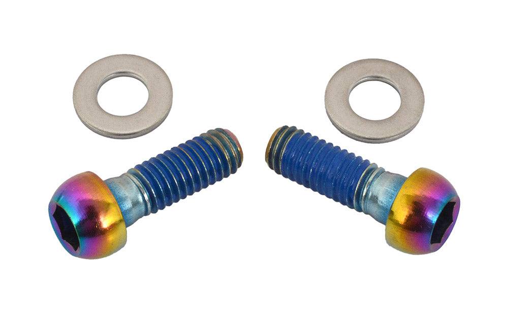 Pari SRAM-jarrujen kiinnitysruuvia, ruostumatonta terästä, Rainbow-viimeistely #00.5318.006.005