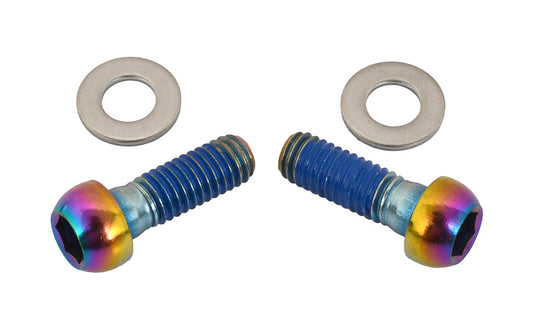 Pari SRAM-jarrujen kiinnitysruuvia, ruostumatonta terästä, Rainbow-viimeistely #00.5318.006.005