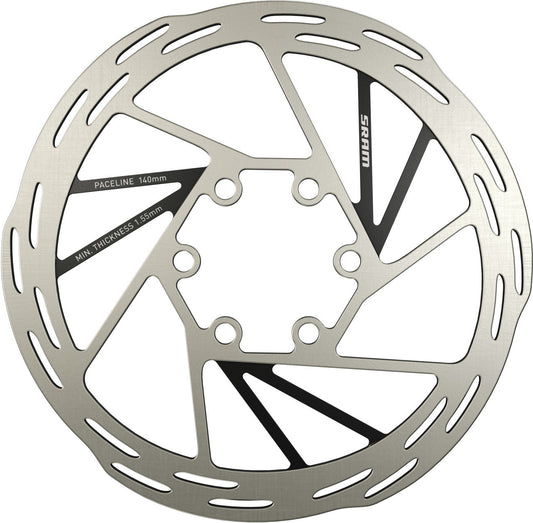 SRAM PACELINE -vanteenlevy, 6 reikää, hopea/musta