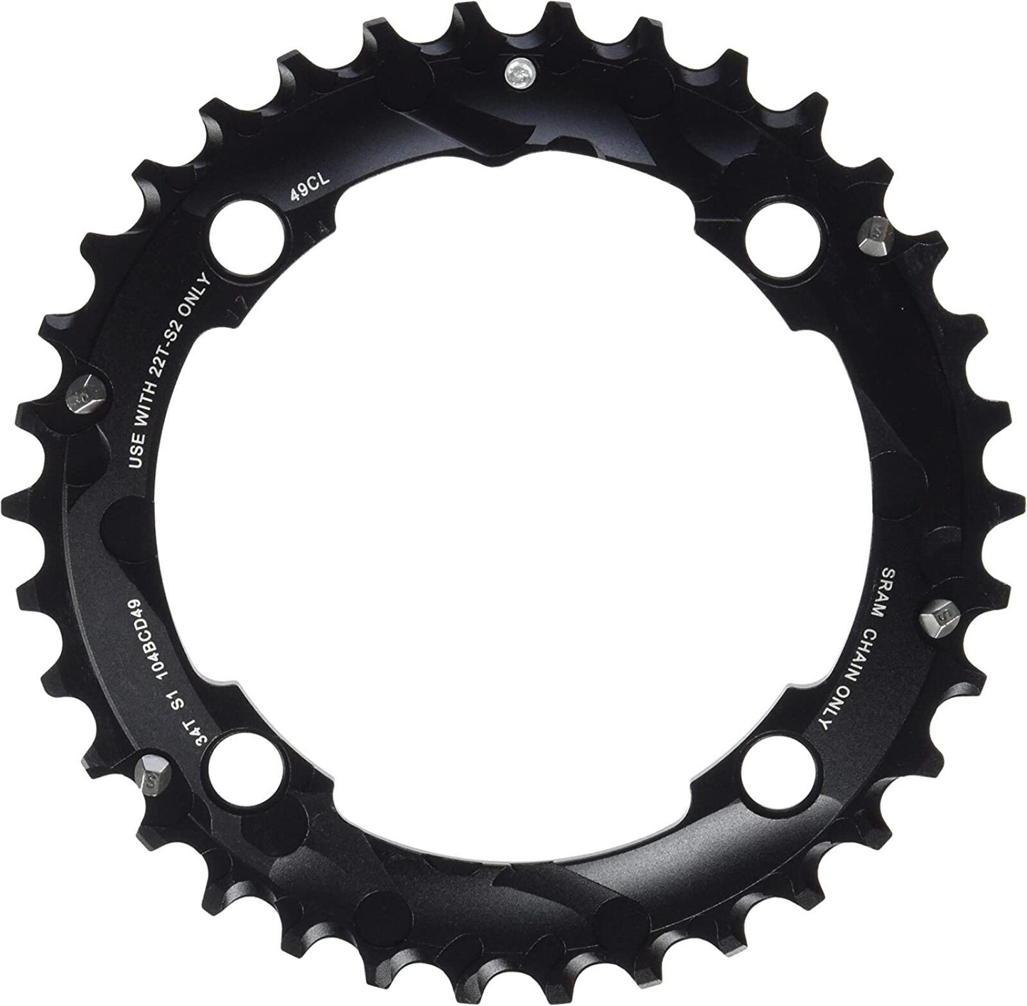 SRAM MTB 104BCD 10V 4 reikää 104mm ulkoinen ketjupyörä