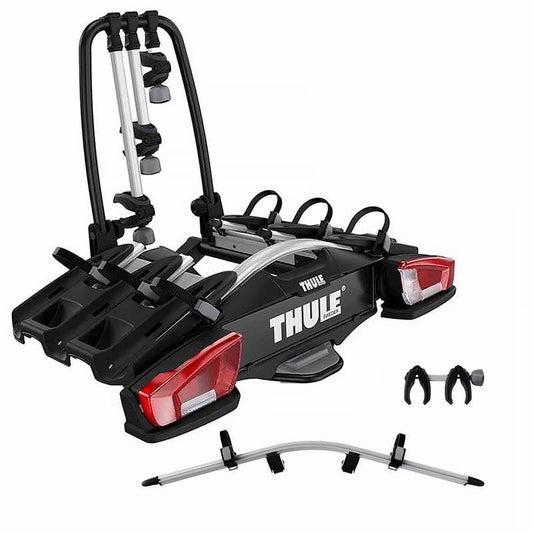 THULE VELOCOMPACT 3 pyörätelinepaketti + 4 pyörän sovitin