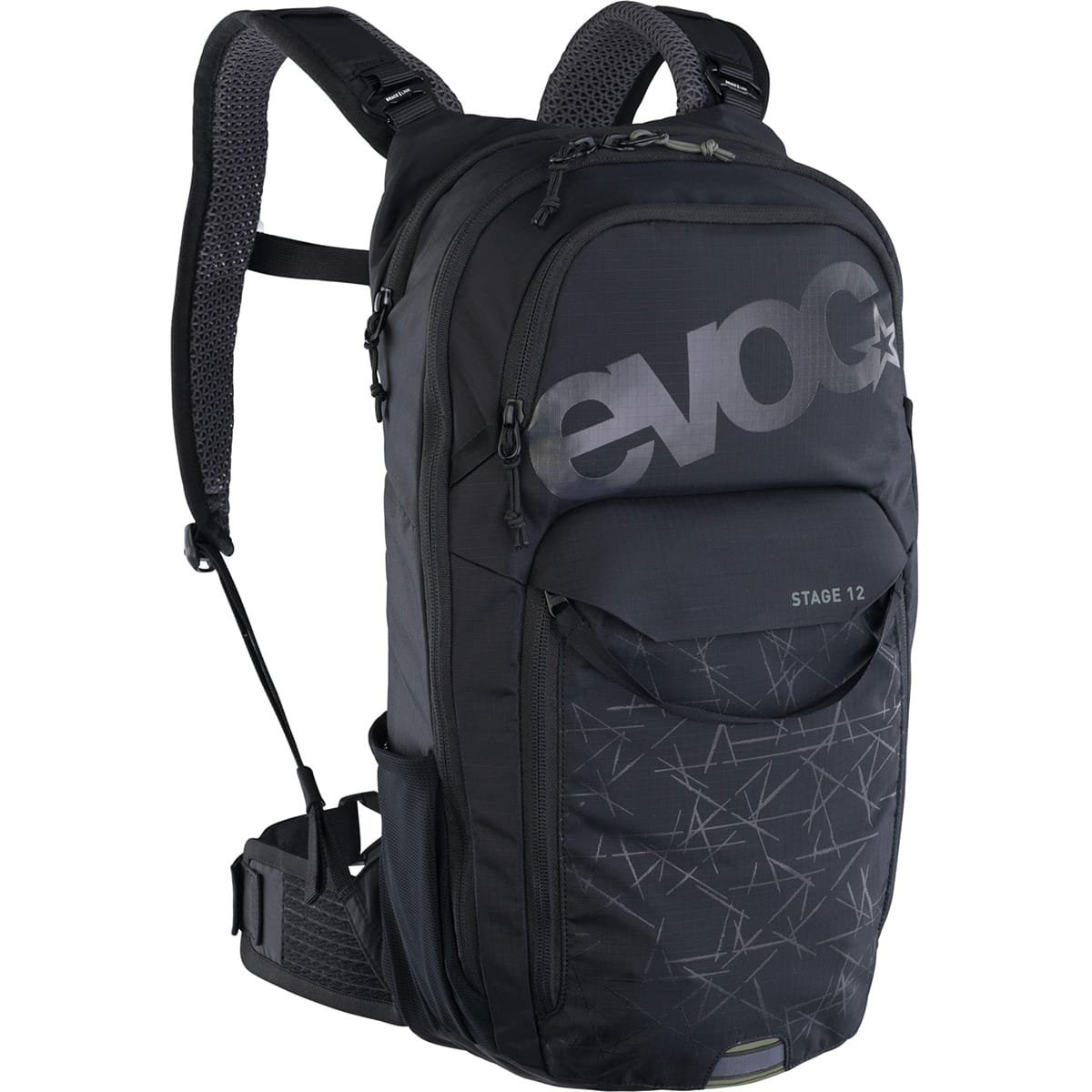 EVOC STAGE 12 BLACK Reppupakkaus + EVOC 2L vesipussi