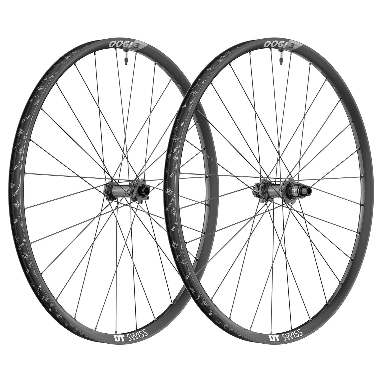 Pari DT SWISS E 1900 SPLINE 27,5" 30mm 15x110/12x148 mm vanteita.