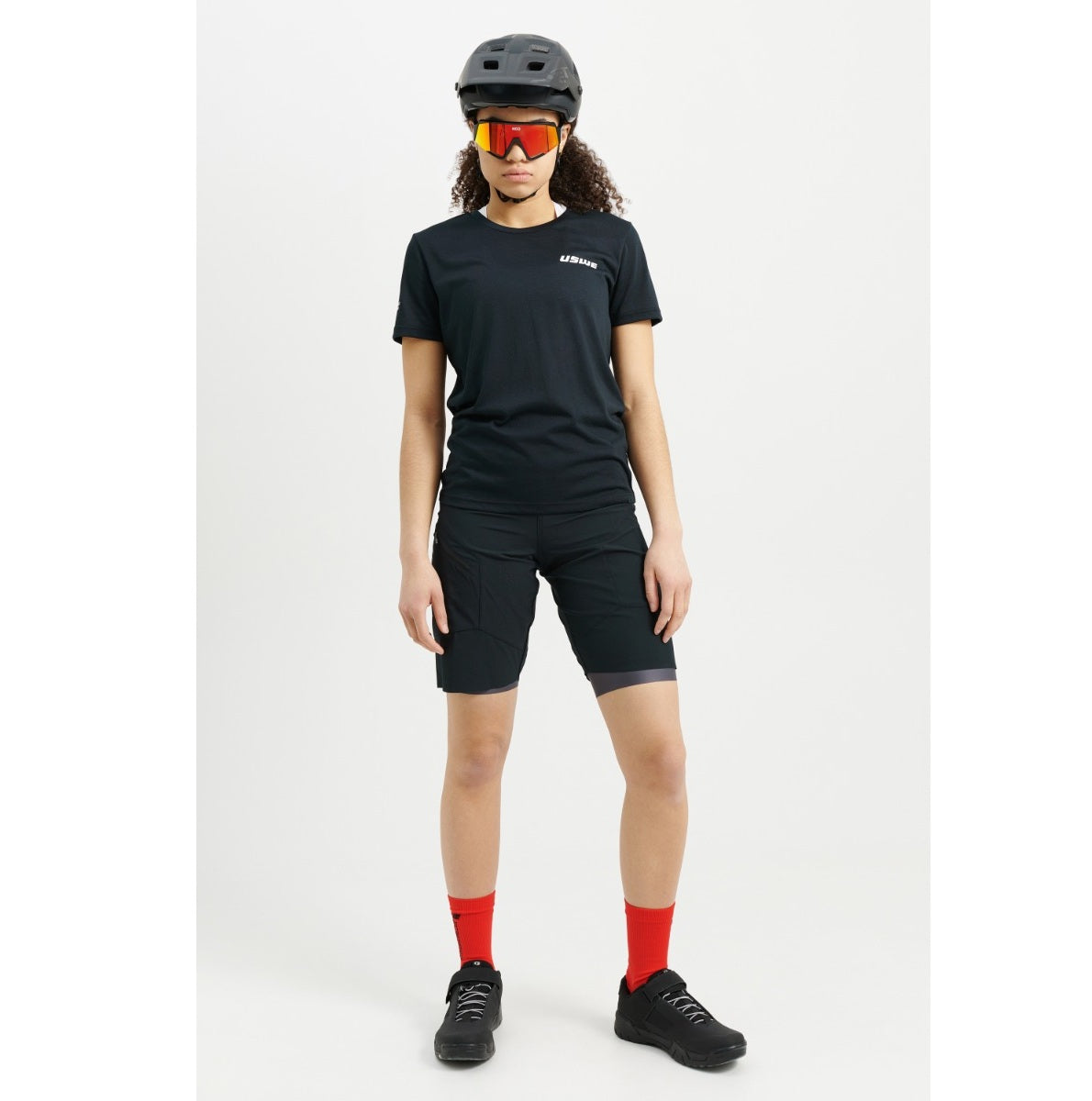 Naisten USWE HYBRID MTB Short Musta
