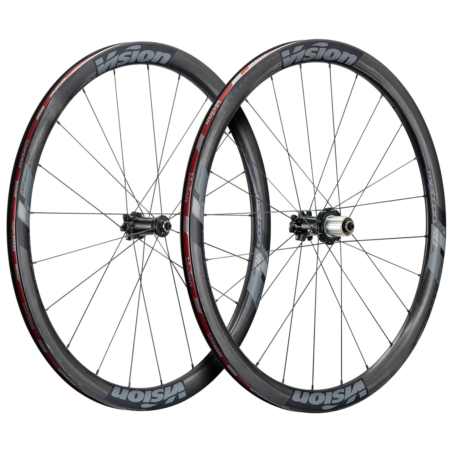 Pari VISION METRON 40 SL 3K Tubeless Ready -pyörää (keskuslukitus)