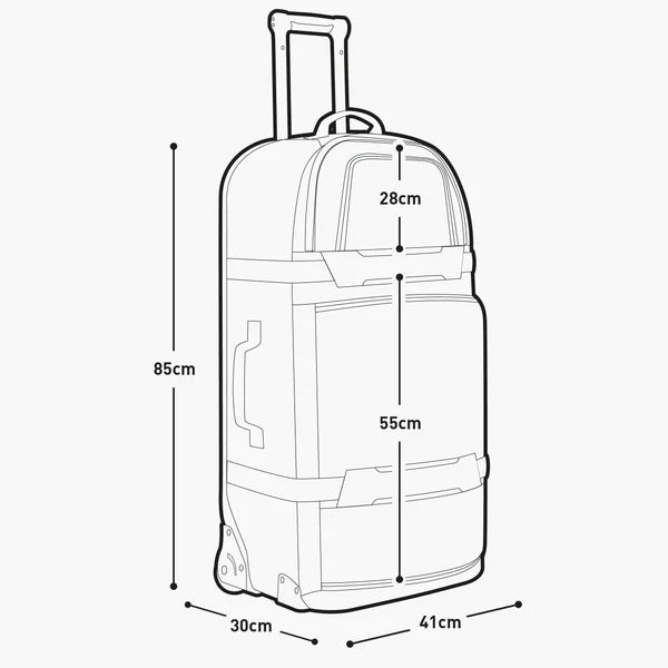 Matkalaukku EVOC WORLD TRAVELLER 125L Musta/valkoinen